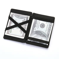 PU Creative Men's Magic Wallet Flip Card Holder