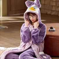 Sweet Fall Pajamas Flannel Nightgown Women