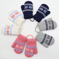 Children's Alpaca Thick Warm Halter Gloves