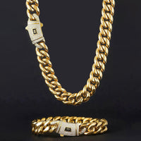 European And American Stainless Steel Cuban Link Bracelet For Men