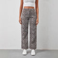 Women's Loose Leopard Print Jeans