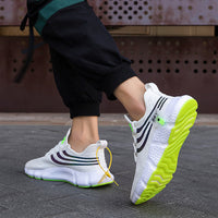 Korean Popcorn Rubber Combination Bottom Stretch Fly Woven Sports Shoes