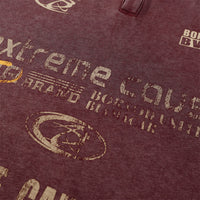 Letter Distressed Printing Lapel Sweater