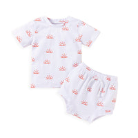Children's Suit Summer New Sun Print Short-sleeved Shorts Two-piece Set