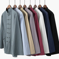 Cotton And Linen Top Chinese Style Clothing Retro Collar Buckle