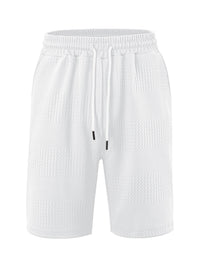 Loose Large Horizontal Stripe Jacquard Fabric Men's Casual Shorts