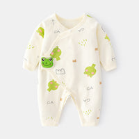 Newborn Jumpsuit Baby Boneless Romper Autumn And Winter Pure Cotton Newborn Gown Romper Velcro Baby Clothes