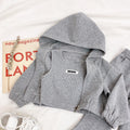 Girls' Sports Children's Western Style Net Red Split Flared Pants Hooded Jacket Autumn