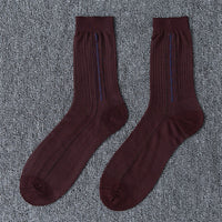 Pansy Loose Mouth Jacquard Weave Socks Thin