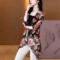 Women's Minimalist Mesh Seven Quarter Sleeve Sunscreen Jacket