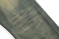 Vintage Men's Loose Yellow Mud Dyed Jeans