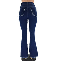 High Waisted Hip Flared Trousers