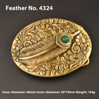 Pure Brass Belt Buckle Outer Wear Smooth Buckle Plate Pant Belt Buckle Accessories Female Belt Buckle Brass Belt Buckle