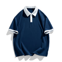Men's Lapel Hong Kong Style Casual Short Sleeve