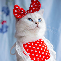 Cat Lace Suit Saliva Towel Princess Style Scarf Bib Decoration