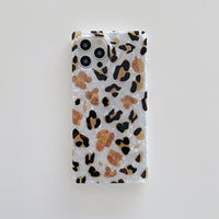 Square Leopard Print Shell Phone Case
