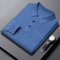 New Winter Mens Polo-Neck Knitted Sweater