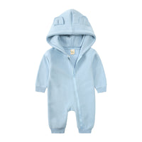 Baby Fashion Simple Solid Color Thick Jumpsuit