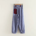 Plaid Casual Slim Versatile Pants