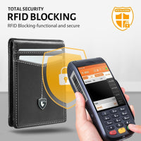 Card Holder Portable Carbon Fiber Coin Purse Men's Leather Bag