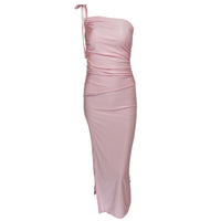 New European And American-style Strappy Bandeau Split Wrap Skirt