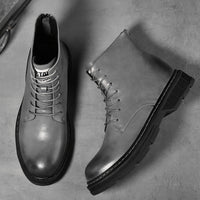 Fashion Zipper Tooling Boots Outdoor Leisure Platform