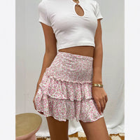 Fashionable Floral Women's Summer New Pleated Skirt