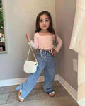 Girls Autumn  Cotton Short Lace-Up Long Sleeves