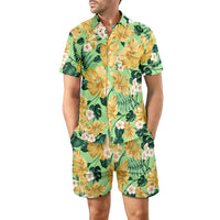 European Size Men's Casual Loose Shirt Suit Hawaii Seaside 3d Digital Printing Beach Short Sleeve Shorts