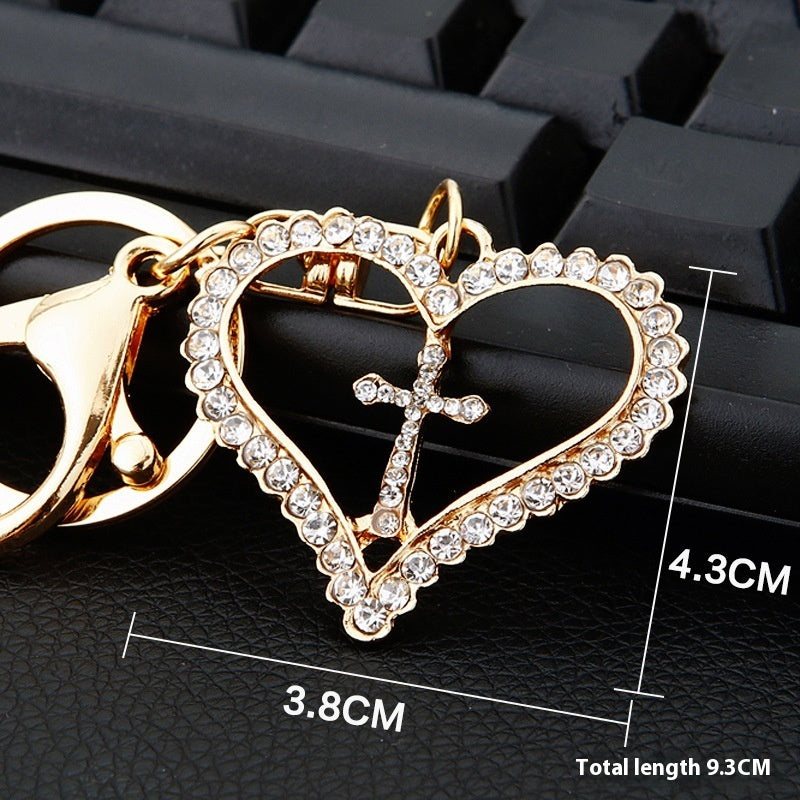 Diamond Crystal Swan Car Key Ring