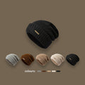Wool Blend Solid Color Cold Warm Pile Knitted Hat Tide