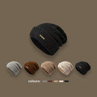 Wool Blend Solid Color Cold Warm Pile Knitted Hat Tide