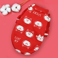 Printed Cartoon Pet Clothes Plus Velvet Two-legged Sweater