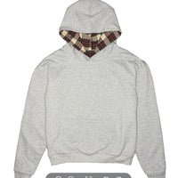 Double-sided Plaid Hooded Cotton Jacket Coat Sweatshirt