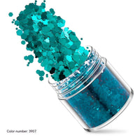 Green Manicure Set 12 Colors Mixed Nail Sequins Glitter Powder Gradient Laser Powder