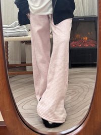 Comfortable Fleece-Lined Striped Jogger Pants