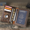 Retro Crazy Horse Leather Anti-theft Swiping Document Package