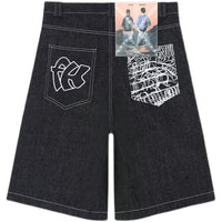 Mens Loose-Fit Summer Denim Shorts In The American West Coast Style