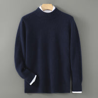 Half Wool Batwing Knit Sweater Solid Color Casual Base Shirt