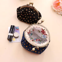 Denim Cloth Vintage Handmade Women's Hand-held Coin Purse Hasp Card