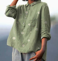 Animal Print Hawaiian Long Sleeve Shirt