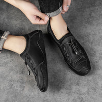 Men's Hand-stitched Casual Shoes Low-top Flats