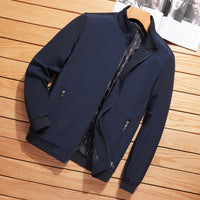 Middle Aged And Elderly Men's Stand Collar Thin Jacket