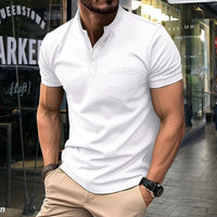 Ins Summer V-neck Polo Shirt Button Short-sleeved Tops