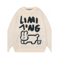 Cartoon Soft Glutinous Mink Fur Cute Rabbit Sweater For Women