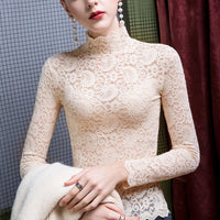 Women's Turtleneck Lace Bottoming Shirt