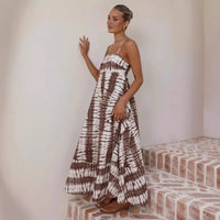 Printed High-waist Slip Dress For Women