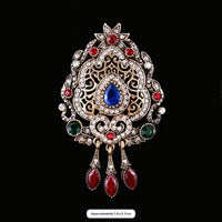 Baroque-style Vintage Crystal Brooch For Men And Women