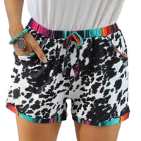 Leopard Print Sports Casual Shorts For Women
