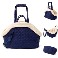 Autumn And Winter Rhombus Korean Style Quilted Pet Portable Single-shoulder Bag Cat Teddy Travel Portable Pet Bag